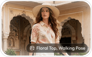 AI fashion model photoshoot generated with LionStudio AI