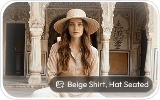AI-generated on-model outfit photography by LionStudio AI