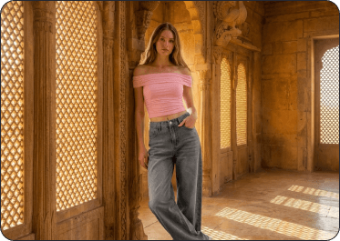 AI fashion model photoshoot generated with LionStudio AI