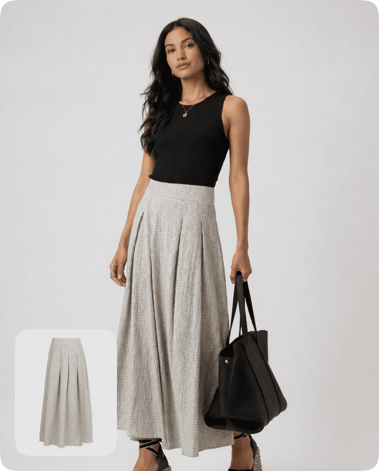 AI fashion model photoshoot generated with LionStudio AI