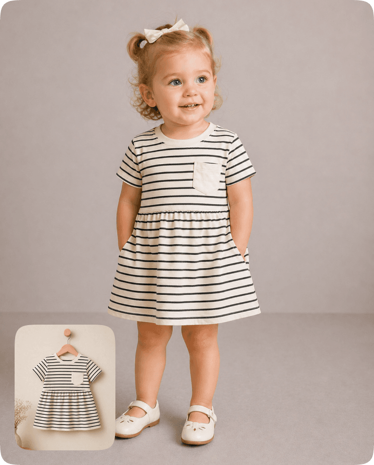 AI-generated on-model outfit photography by LionStudio AI
