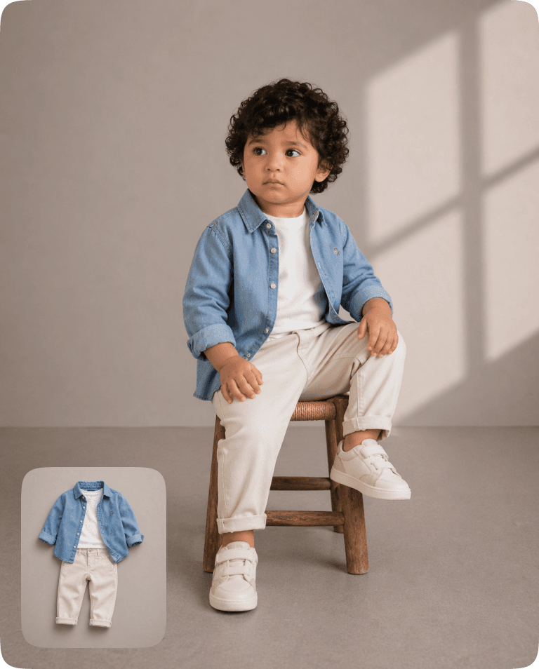 AI apparel photography example from LionStudio AI